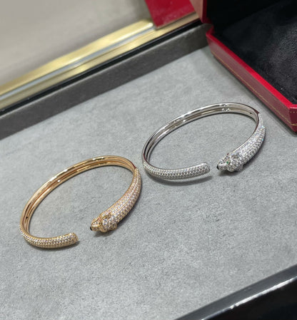 [Solara Jewelry]PANTHERE FULL DIAMOND OPEN BRACELET