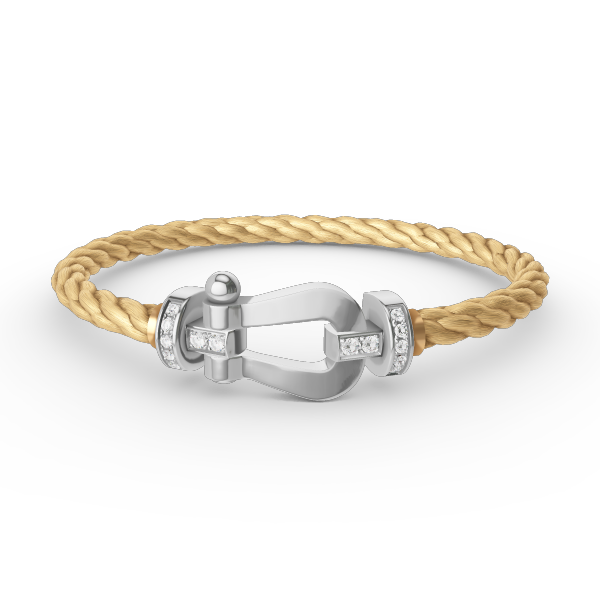 [Solara Jewelry]FORCE LARGE HORSESHOE HALF DIAMOND BRACELET SILVER