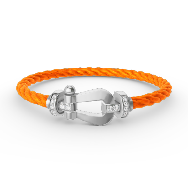 [Solara Jewelry]FORCE LARGE HORSESHOE HALF DIAMOND BRACELET SILVER