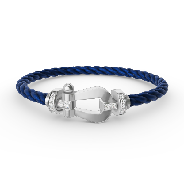 [Solara Jewelry]FORCE LARGE HORSESHOE HALF DIAMOND BRACELET SILVER