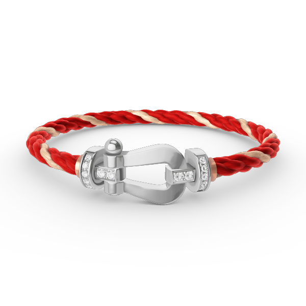 [Solara Jewelry]FORCE LARGE HORSESHOE HALF DIAMOND BRACELET SILVER