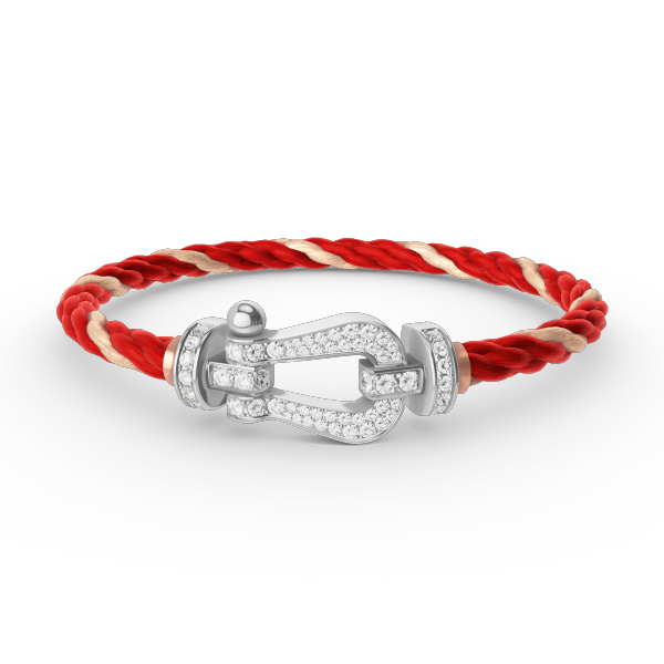 [Solara Jewelry]FORCE LARGE HORSESHOE FULL DIAMOND BRACELET SILVER