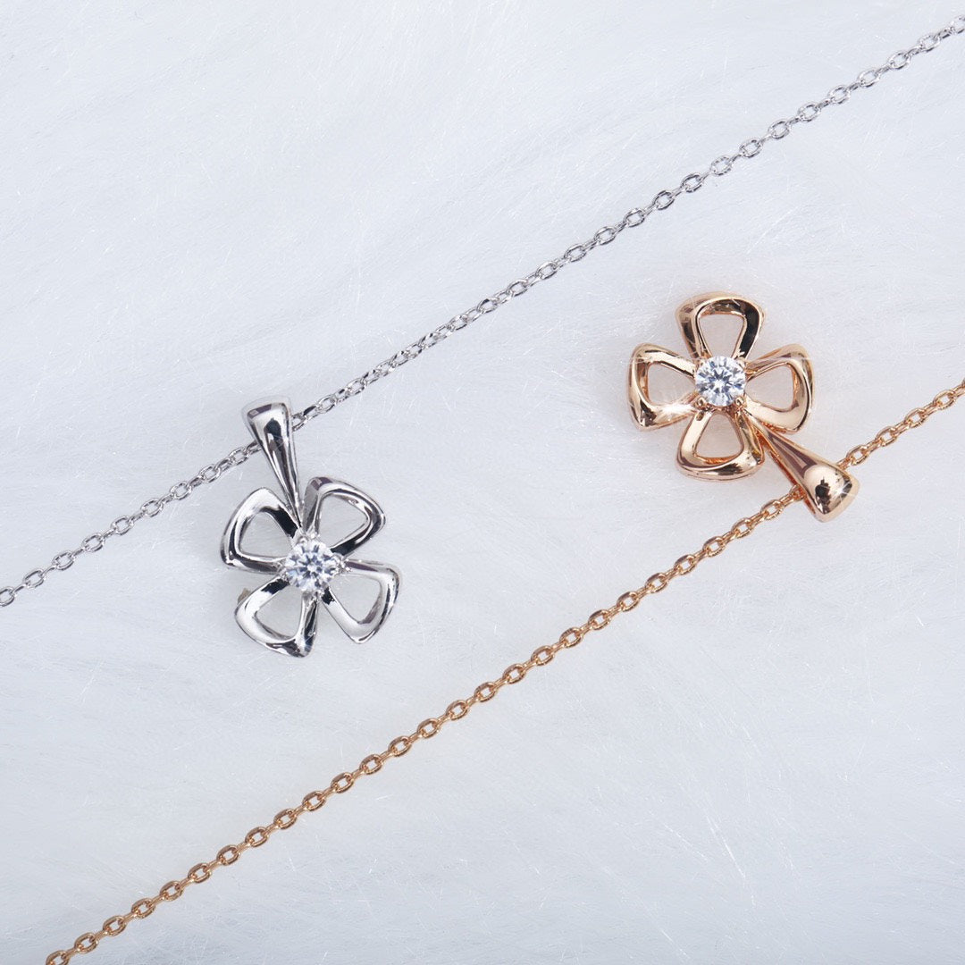 [Solara Jewelry]FIOREVER NECKLACE DIAMOND CENTER