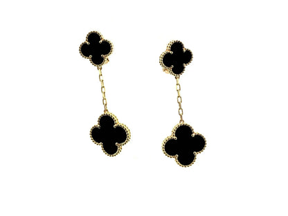 [Solara Jewelry]CLOVER 2 MOTIFS  EARRINGS (MULTIPLE CHOICESC