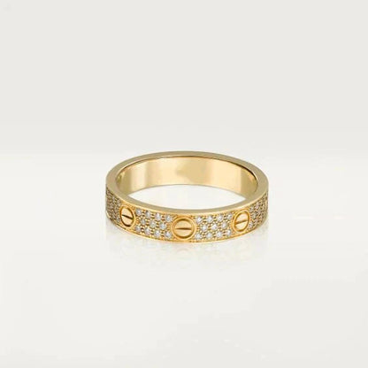 [Solara Jewelry]LOVE RING 3.6MM DIAMOND PAVED