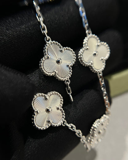 [Solara Jewelry]CLOVER SILVER 5 MOTIFS BRACELET
